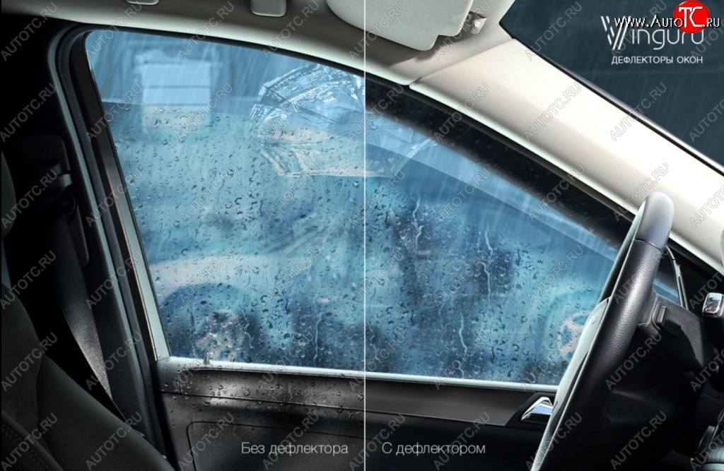3 399 р. Дефлектора окон Vinguru (накладные) KIA Optima 3 TF дорестайлинг седан (2010-2013)  с доставкой в г. Майкоп