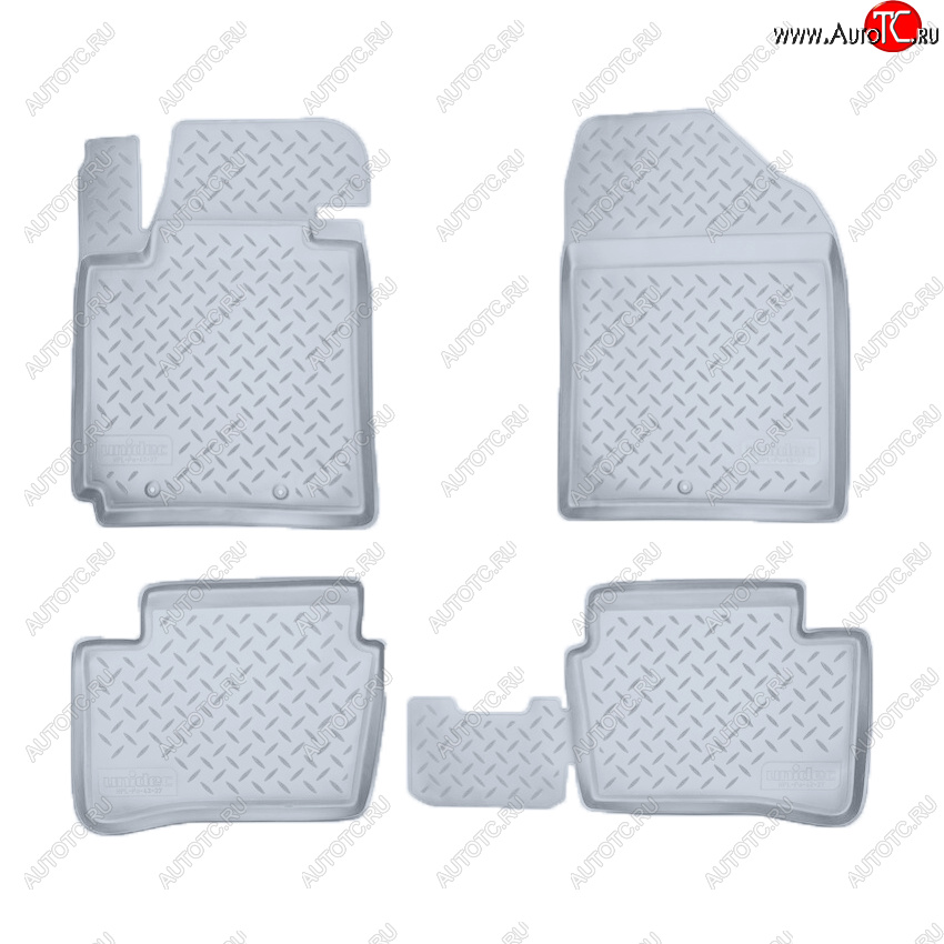 2 479 р. Коврики салона Norplast Unidec  KIA Picanto ( 2 TA хэтчбэк 5 дв.,  2 TA хэтчбэк 3 дв.) (2011-2017) дорестайлинг, рестайлинг (Цвет: серый)  с доставкой в г. Майкоп
