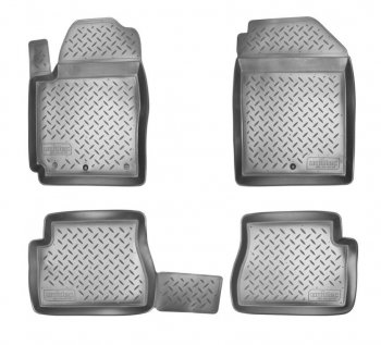 Комплект ковриков в салон Norplast Unidec KIA Picanto  1 SA хэтчбэк 5 дв. (2003-2011) дорестайлинг, 1-ый рестайлинг, 2-ой рестайлинг (Цвет: черный)