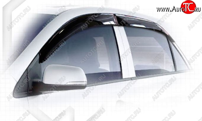 1 999 р. Дефлектора окон CA-Plastiс KIA Picanto 2 TA хэтчбэк 5 дв. дорестайлинг (2011-2015) (Classic полупрозрачный, Без хром.молдинга, Крепление только на скотч)  с доставкой в г. Майкоп