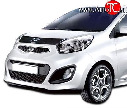 529 р. Дефлектор капота NovLine KIA Picanto 2 TA хэтчбэк 5 дв. рестайлинг (2015-2017)  с доставкой в г. Майкоп