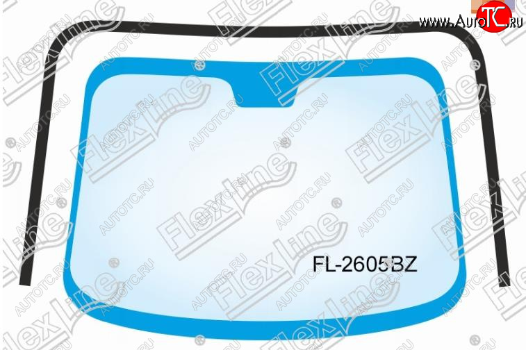 2 199 р. Молдинг лобового стекла FlexLine KIA Rio 2 JB дорестайлинг седан (2005-2009)  с доставкой в г. Майкоп