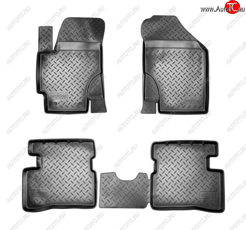 2 699 р. Коврики салона Norplast Unidec  KIA Rio ( 2 JB,  4 FB) (2005-2025) дорестайлинг седан, дорестайлинг, хэтчбэк 5 дв., рестайлинг, хэтчбэк 5 дв., рестайлинг седан (Цвет: бежевый)  с доставкой в г. Майкоп
