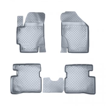 Коврики салона Norplast Unidec KIA Rio ( 2 JB,  4 FB) (2005-2025) дорестайлинг седан, дорестайлинг, хэтчбэк 5 дв., рестайлинг, хэтчбэк 5 дв., рестайлинг седан (Цвет: серый)