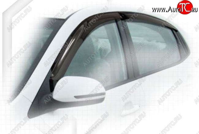 2 099 р. Дефлектора окон CA-Plastiс KIA Rio 3 QB рестайлинг седан (2015-2017) (Classic полупрозрачный, Без хром.молдинга, Крепление только на скотч)  с доставкой в г. Майкоп