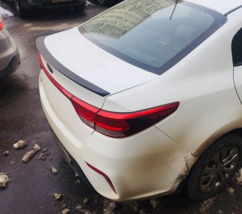 3 399 р. Лип спойлер АВТОКРАТ KIA Rio 3 QB рестайлинг седан (2015-2017) (Неокрашенный)  с доставкой в г. Майкоп. Увеличить фотографию 10