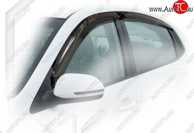 2 099 р. Дефлектора окон CA-Plastiс KIA Rio 3 QB дорестайлинг седан (2011-2015) (Classic полупрозрачный, Без хром.молдинга, Крепление только на скотч)  с доставкой в г. Майкоп