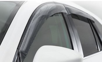 2 199 р. Дефлектора окон CA-Plastic KIA Rio 3 QB дорестайлинг седан (2011-2015) (Серия Art графит, Без хром.молдинга, Крепление только на скотч)  с доставкой в г. Майкоп. Увеличить фотографию 2