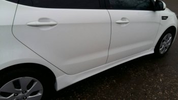 4 099 р. Пороги накладки Drive KIA Rio 3 QB хэтчбек 5 дв. дорестайлинг (2011-2015) (Неокрашенные)  с доставкой в г. Майкоп. Увеличить фотографию 3