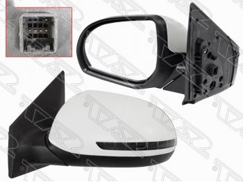 Левое боковое зеркало заднего вида SAT (поворот, 5 контактов) KIA Rio 3 QB дорестайлинг седан (2011-2015)