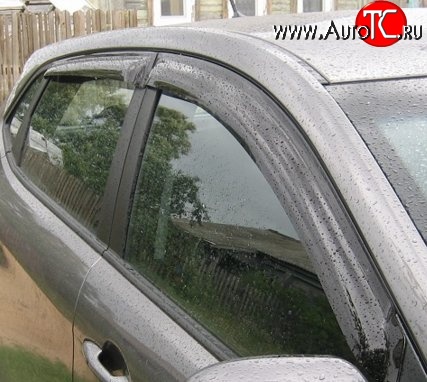 3 199 р. Комплект дефлекторов окон (ветровиков) 4 шт. (хетчбек) SIM KIA Rio 3 QB хэтчбек 5 дв. дорестайлинг (2011-2015)  с доставкой в г. Майкоп
