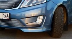 3 799 р. Накладки на передний бампер BS KIA Rio 3 QB хэтчбек 5 дв. дорестайлинг (2011-2015) (Неокрашенная)  с доставкой в г. Майкоп. Увеличить фотографию 4