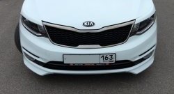 3 799 р. Накладки на передний бампер (рестайлинг) BS  KIA Rio  3 QB (2015-2017) рестайлинг седан (Неокрашенная)  с доставкой в г. Майкоп. Увеличить фотографию 2
