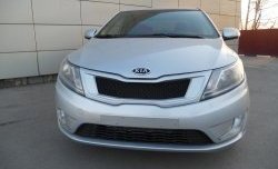 3 639 р. Решётка радиатора Pandora KIA Rio 3 QB дорестайлинг седан (2011-2015) (Неокрашенная)  с доставкой в г. Майкоп. Увеличить фотографию 2