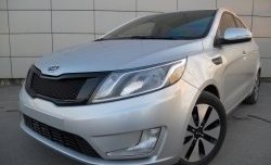 3 639 р. Решётка радиатора Pandora KIA Rio 3 QB дорестайлинг седан (2011-2015) (Неокрашенная)  с доставкой в г. Майкоп. Увеличить фотографию 3