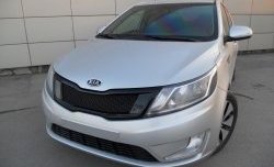 3 639 р. Решётка радиатора Pandora KIA Rio 3 QB дорестайлинг седан (2011-2015) (Неокрашенная)  с доставкой в г. Майкоп. Увеличить фотографию 6