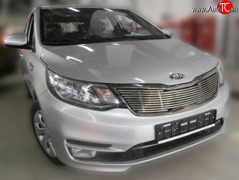 4 899 р. Декоративная вставка решетки радиатора Berkut KIA Rio 3 QB хэтчбек 5 дв. рестайлинг (2015-2017)  с доставкой в г. Майкоп