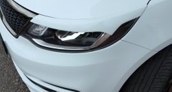 1 849 р. Реснички на фары BS KIA Rio 3 QB хэтчбек 5 дв. рестайлинг (2015-2017) (Неокрашенные)  с доставкой в г. Майкоп. Увеличить фотографию 2