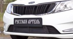 1 799 р. Защитная сетка решетки переднего бампера РА KIA Rio 3 QB хэтчбек 5 дв. дорестайлинг (2011-2015)  с доставкой в г. Майкоп. Увеличить фотографию 6