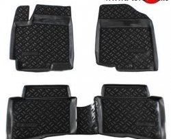 Комплект ковриков в салон Aileron 4 шт. (полиуретан) KIA Rio 3 QB хэтчбек 5 дв. дорестайлинг (2011-2015)