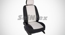 Чехлы для сидений SeiNtex (экокожа, белый цвет, 4 подголовника) KIA Rio  3 QB (2011-2017) дорестайлингхэтчбек5дв., рестайлингхэтчбек5дв.