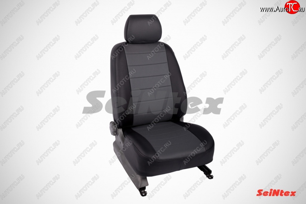 6 999 р. Чехлы для сидений SeiNtex (экокожа, серый цвет)  KIA Rio  3 QB (2011-2017) хэтчбек 5 дв. дорестайлинг, хэтчбек 5 дв. рестайлинг  с доставкой в г. Майкоп