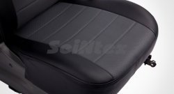 5 999 р. Чехлы для сидений SeiNtex (экокожа, серый цвет) KIA Rio 3 QB дорестайлинг седан (2011-2015)  с доставкой в г. Майкоп. Увеличить фотографию 5