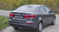 1 079 р. Защитная накладка на задний бампер RA KIA Rio 3 QB рестайлинг седан (2015-2017)  с доставкой в г. Майкоп. Увеличить фотографию 3