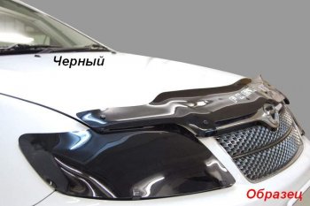 1 999 р. Дефлектор капота CA-Plastic KIA Rio X-line (2017-2021) (Classic черный, Без надписи)  с доставкой в г. Майкоп. Увеличить фотографию 2