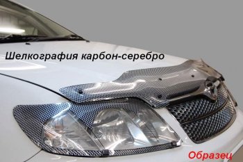 1 999 р. Дефлектор капота CA-Plastic KIA Rio X-line (2017-2021) (Classic черный, Без надписи)  с доставкой в г. Майкоп. Увеличить фотографию 9