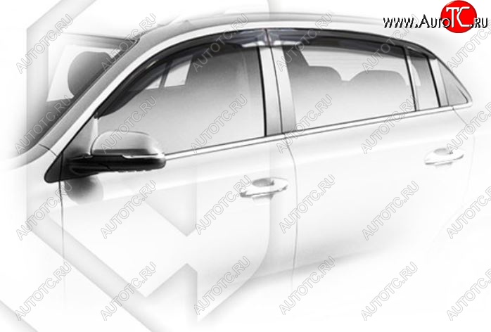 2 099 р. Дефлектора окон CA-Plastiс KIA Rio X-line (2017-2021) (Classic полупрозрачный, Без хром.молдинга)  с доставкой в г. Майкоп