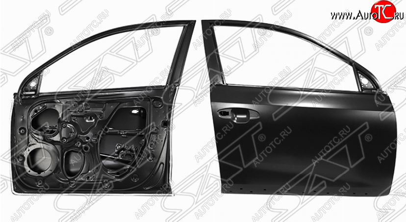 15 849 р. Правая дверь передняя SAT KIA Rio X-line (2017-2021) (Неокрашенная)  с доставкой в г. Майкоп