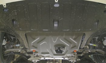 2 699 р. Защита картера двигателя и КПП (установка под пыльник) ALFECO Hyundai Solaris HCR седан дорестайлинг (2017-2020) (Сталь 2 мм)  с доставкой в г. Майкоп. Увеличить фотографию 2