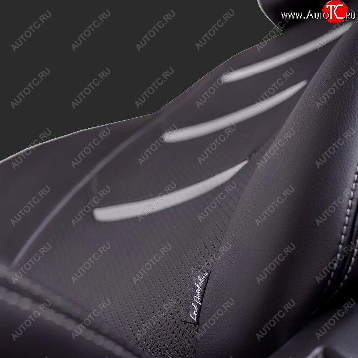 16 499 р. Чехлы для сидений Lord Autofashion Турин 2 (экокожа, спинка 60/40, 3 Г-образных подголовника)  KIA Rio ( 4 FB,  X-line,  4 YB,  X) (2016-2025) дорестайлинг седан, дорестайлинг, хэтчбэк, рестайлинг, рестайлинг седан, рестайлинг, хэтчбэк (Черный, вставка черная/серая, строчка серая)  с доставкой в г. Майкоп
