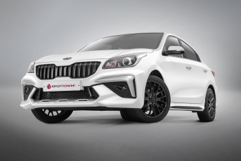 18 799 р. Передний бампер ROTOR KIA Rio 4 FB дорестайлинг седан (2016-2020) (Неокрашенный, без накладок ДХО)  с доставкой в г. Майкоп. Увеличить фотографию 5