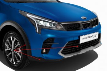 Накладка переднего бампера Original KIA Rio X рестайлинг (2020-2025)