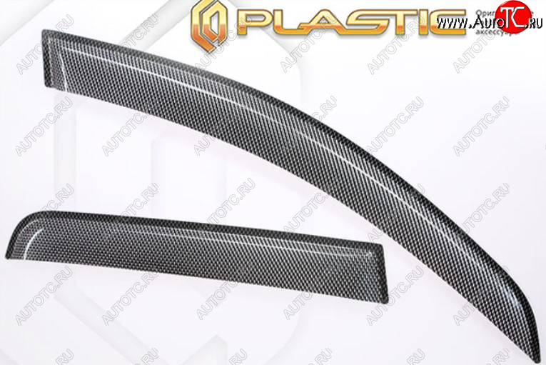 2 479 р. Дефлектора окон CA-Plastic  KIA Rio  X (2020-2025) рестайлинг (серия Шелкография карбон-серебро, Без хром молдинга)  с доставкой в г. Майкоп