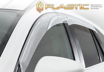 2 199 р. Дефлектора окон CA-Plastic  KIA Rio  X (2020-2025) рестайлинг (Серия Art белая, Без хром молдинга)  с доставкой в г. Майкоп. Увеличить фотографию 2