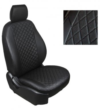 Чехлы Seintex (экокожа/ромб) KIA Rio 2 JB дорестайлинг седан (2005-2009)