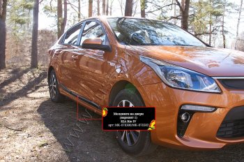 3 299 р. Молдинги дверей RA (№1, комплект 4 шт.) KIA Rio 4 FB дорестайлинг седан (2016-2020) (Поверхность глянец (под окраску), Неокрашенные)  с доставкой в г. Майкоп. Увеличить фотографию 3