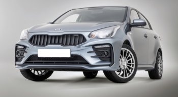 Передний бампер Kudos Original KIA Rio  4 FB (2016-2020) дорестайлинг седан