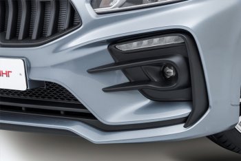 18 199 р. Передний бампер Kudos Original KIA Rio 4 FB дорестайлинг седан (2016-2020) (Под прямоугольные ДХО с ПТФ, Неокрашенный)  с доставкой в г. Майкоп. Увеличить фотографию 7
