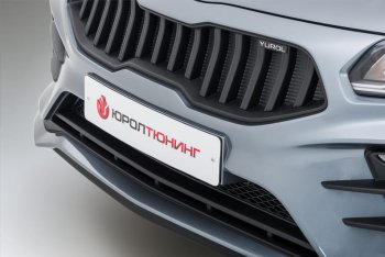 18 199 р. Передний бампер Kudos Original KIA Rio 4 FB дорестайлинг седан (2016-2020) (Под прямоугольные ДХО с ПТФ, Неокрашенный)  с доставкой в г. Майкоп. Увеличить фотографию 8