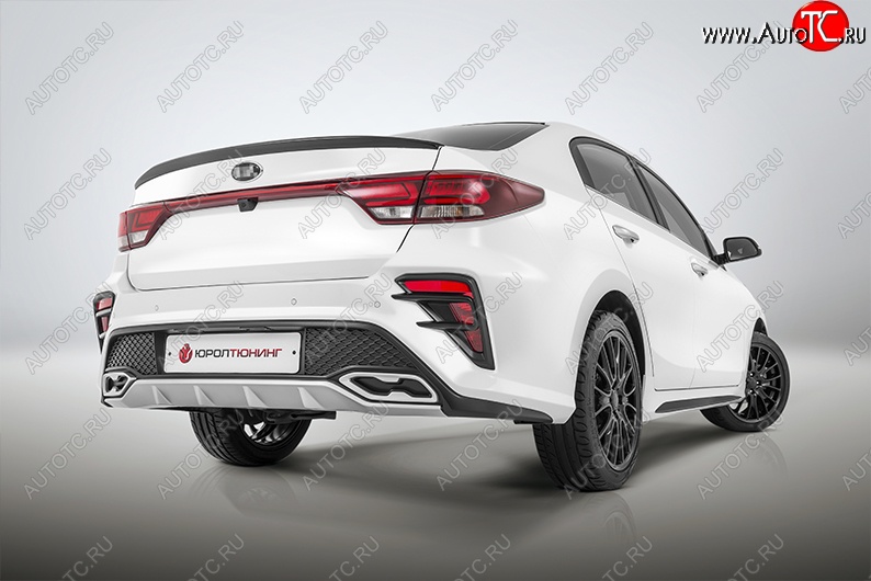 17 699 р. Задний бампер Kudos  KIA Rio  4 FB (2016-2020) дорестайлинг седан (Под парктроник, Неокрашенный)  с доставкой в г. Майкоп