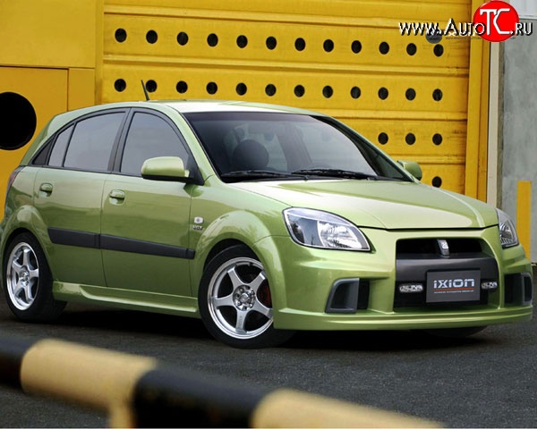 18 599 р. Передний бампер Ixion KIA Rio 2 JB дорестайлинг седан (2005-2009) (Неокрашенный)  с доставкой в г. Майкоп
