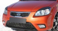 789 р. Реснички на фары RA KIA Rio 2 JB дорестайлинг седан (2005-2009) (Неокрашенные)  с доставкой в г. Майкоп. Увеличить фотографию 2