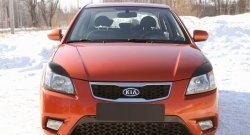 789 р. Реснички на фары RA KIA Rio 2 JB дорестайлинг седан (2005-2009) (Неокрашенные)  с доставкой в г. Майкоп. Увеличить фотографию 3