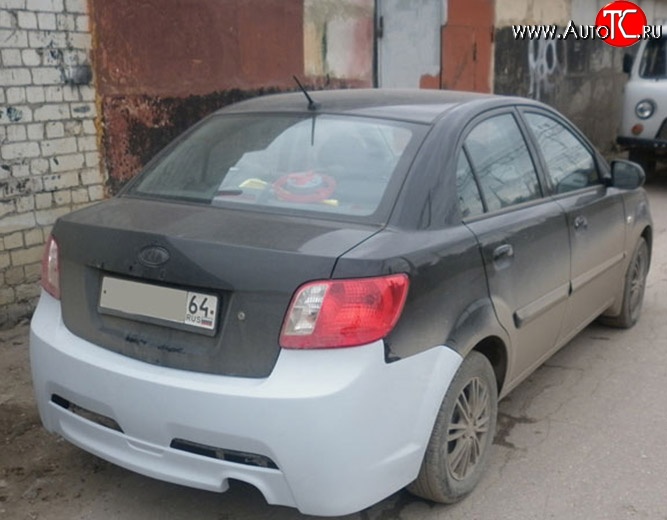 15 999 р. Задний бампер (седан) Ixion KIA Rio 2 JB дорестайлинг седан (2005-2009) (Неокрашенный)  с доставкой в г. Майкоп