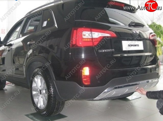 16 999 р. Накладка на задний бампер CT KIA Sorento XM рестайлинг (2012-2015) (Неокрашенная)  с доставкой в г. Майкоп