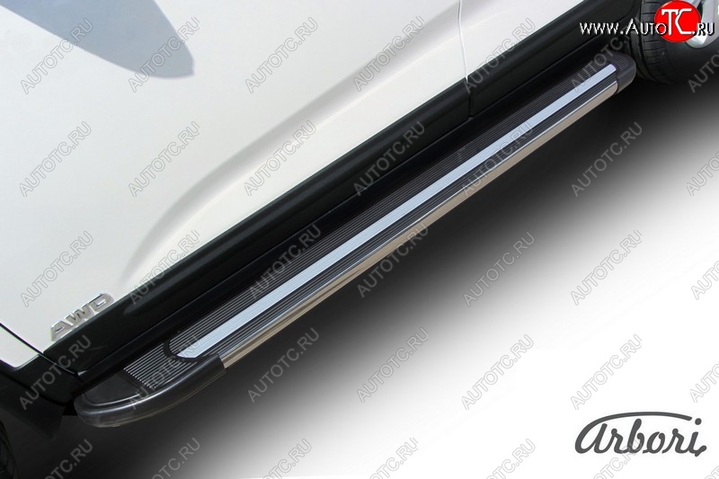12 509 р. Порожки для ног Arbori Luxe Black KIA Sorento XM рестайлинг (2012-2015)  с доставкой в г. Майкоп